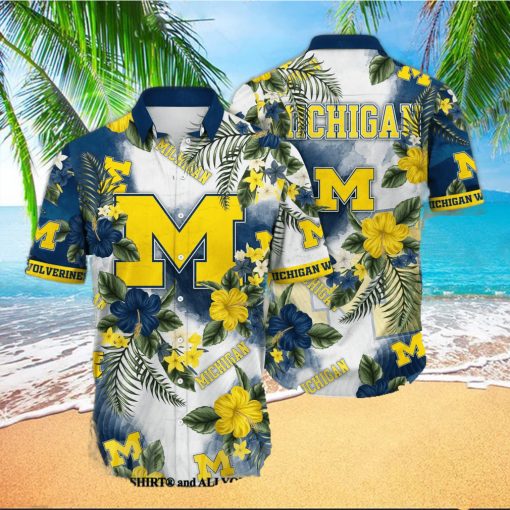 Michigan Wolverines NCAA Floral Full Printing Classic Hawaiian Shirt