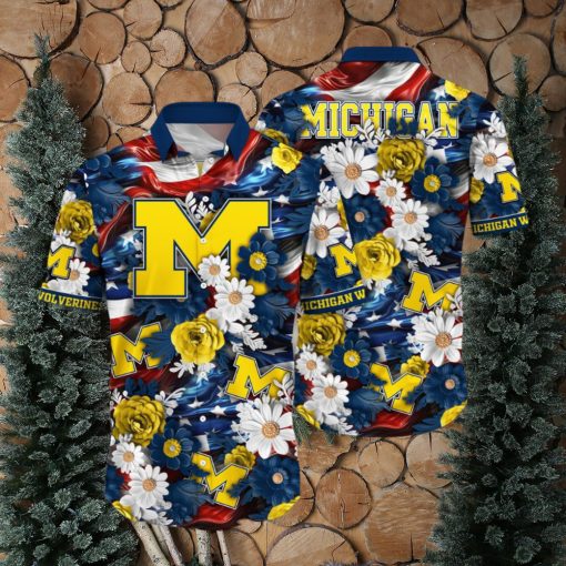 Michigan Wolverines NCAA2 Hawaii Shirt Independence Day