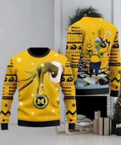 Michigan Wolverines Team Grinch Ugly Christmas Sweater Cute Christmas Gift