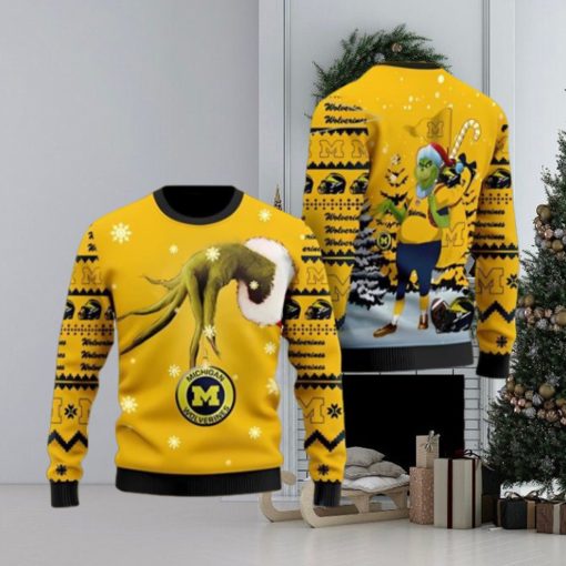 Michigan Wolverines Team Grinch Ugly Christmas Sweater Cute Christmas Gift