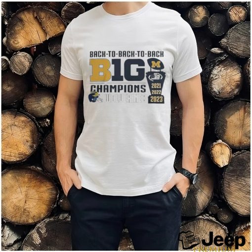 Michigan wolverines logo 2023 big 10 trophy conference champions t shirt