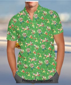 Mickey And Friends Christmas Celebration Disney Cartoon Graphics Inspired Full Printing Hawaiian Shirt