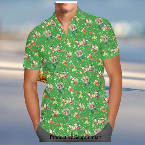 Mickey And Friends Christmas Celebration Disney Cartoon Graphics Inspired Full Printing Hawaiian Shirt