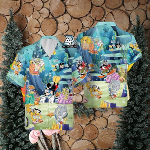 Mickey And Friends Hawaii Shirt, Mickey Aloha Shirt