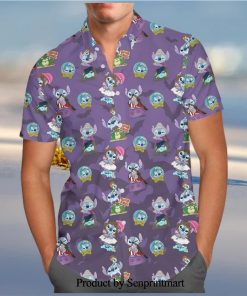 Mickey And Friends Hot Air Balloon Ride Disney Cartoon Graphics Inspired Full Printing Hawaiian Shirt