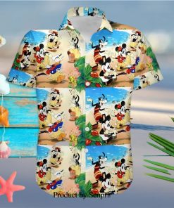 Mickey And Friends In Hawaii Disney Cartoon Graphics Full Printing Hawaiian Shirt