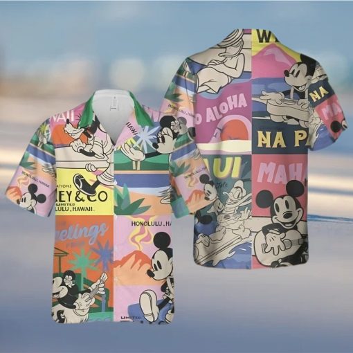 Mickey And Friends Retro Summer Full Printing Hawaiian Shirt