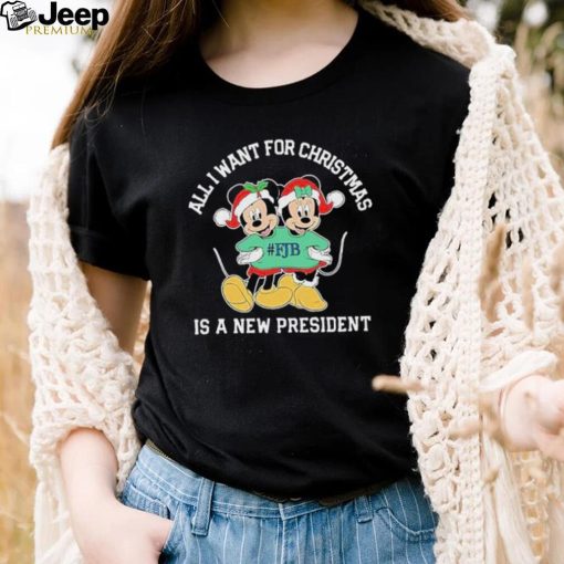 Mickey And Minnie Mouse All I Want For Christmas Is A New President T Shirt