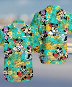 Mickey And Minnie Vacation Disney Cartoon Graphics Full Printing Hawaiian Shirt