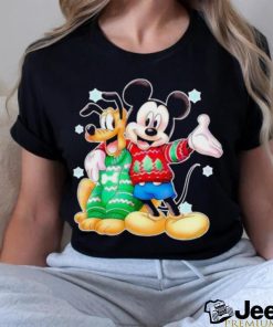 Mickey And Pluto Merry Christmas Shirt