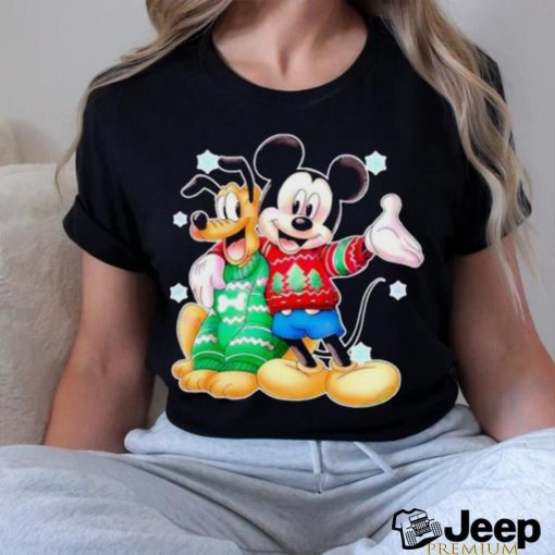 Mickey And Pluto Merry Christmas Shirt