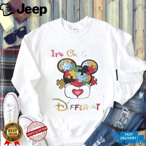 Mickey Autism Awareness, Its Ok To Be Different Shirt