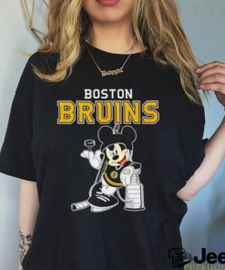 Mickey Boston Bruins With The Stanley Cup Hockey NHL Shirt