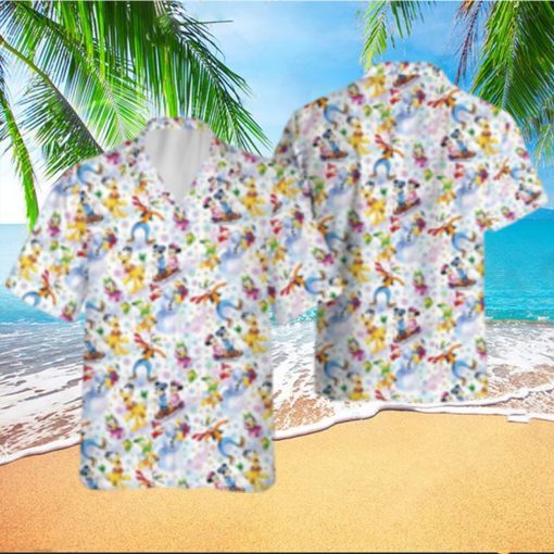 Mickey Friends Snowman Disney Hawaiian Shirts Xmas Button Up Family Trip