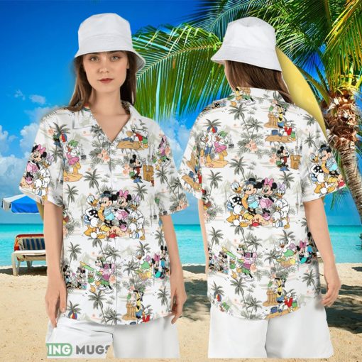 Mickey   Friends Summer Hawaiian Shirt  Disneyland Vacation Button Shirt  Duck Tales Beach Aloha Shirt