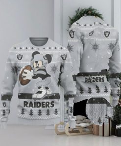 Mickey Funny Las Vegas Raiders Ugly Christmas Sweater Gift For Disney Fan
