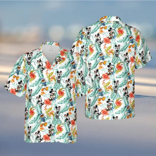 Mickey Minnie Donald Duck Tropical Hawaiian shirt