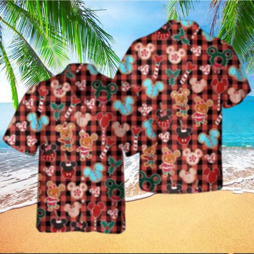 Mickey Minnie Gingerbread Snacks Disney Christmas Hawaiian Shirts Xmas Trip