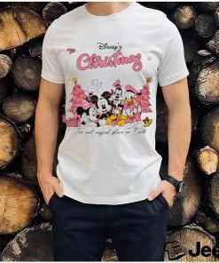 Mickey Minnie Goofy Daisy Donald Disney Pink Christmas the most magical place on earth shirt