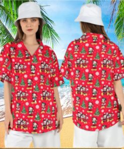 Mickey Minnie Lights Disney Christmas Hawaiian Shirts Disneyland Xmas Tree