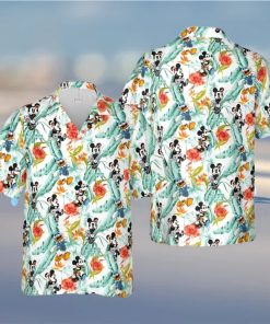 Mickey Minnie Mouse Donald Duck At The Beach Full Printing Hawaiian Shirt