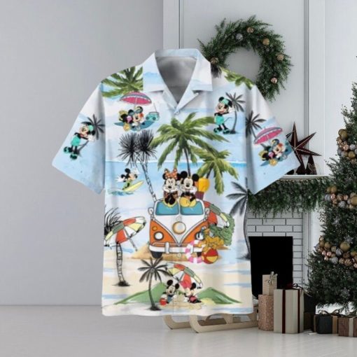 Mickey Minnie Mouse Hippie Beach Hawaiian T Shirt