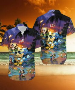 Mickey Minnie Mouse Mouse Hawaiian Shirt Sunset Beach Gift For Disney Lovers