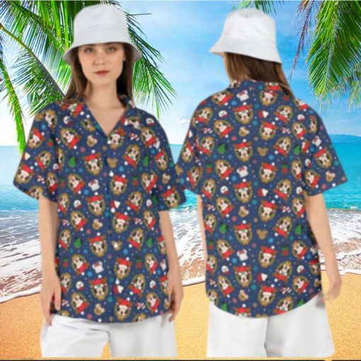 Mickey Minnie Tree Disney Christmas Hawaiian Shirts Button Xmas Holiday Aloha