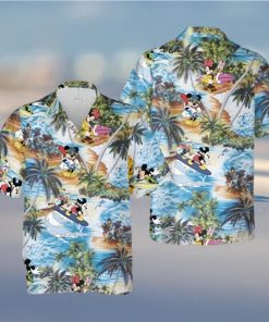 Mickey Mouse And Friends On Summer Beach Trip Full Printing Hawaiian Shirt