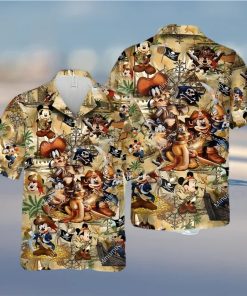 Mickey Mouse And Friends Pirates Of The Caribbean Full Printing Hawaiian Shirt