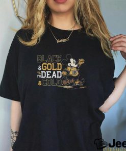 Mickey Mouse Boston Bruins black and gold til I’m dead and cold shirt