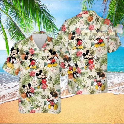 Mickey Mouse Disney Hibiscus Pineapple Disney Hawaiian Shirt