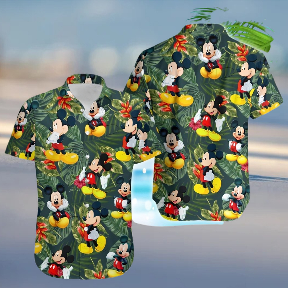 San Francisco Giants Mickey Mouse Short Sleeve Button Up Tropical