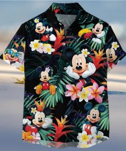 Mickey Mouse Disney Lost In The Tropical Forest Full Printing Combo Hawaiian Shirt And Beach Shorts