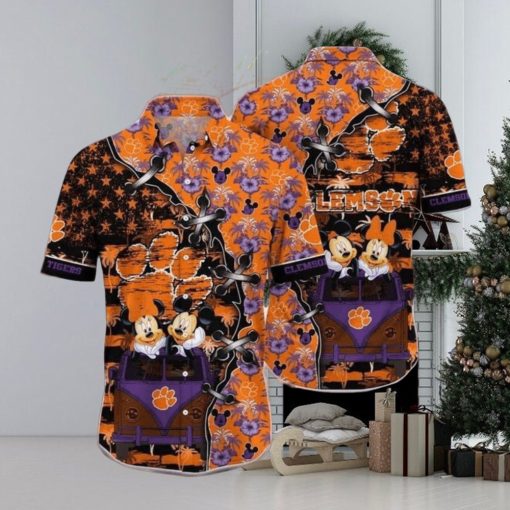 Mickey Mouse Disney NCAA Clemson Tigers Hawaiian Shirt Beach Lovers Gift