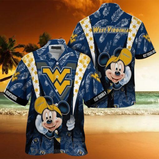 Mickey Mouse Disney NCAA West Virginia Mountaineers WVU Hawaiian Shirt Best Beach Gift