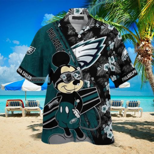 Mickey Mouse Disney NFL Philadelphia Eagles Hawaiian Shirt Summer Beach Gift