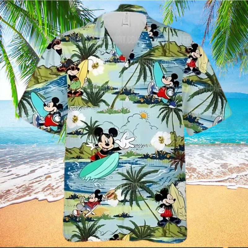 Mickey Mouse Disney Surfing Disney Hawaiian Shirt Disney Hawaii