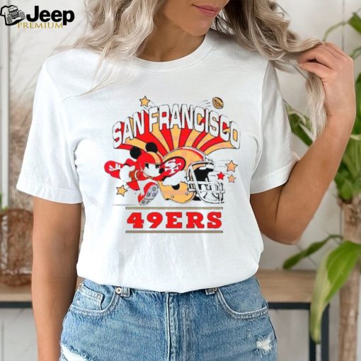 Mickey Mouse Football San Francisco 49ers Helmet Shirt