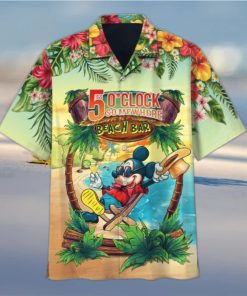 Mickey Mouse It’S 5 O’Clock Somewhere Beach Bar Hawaiian Shirt