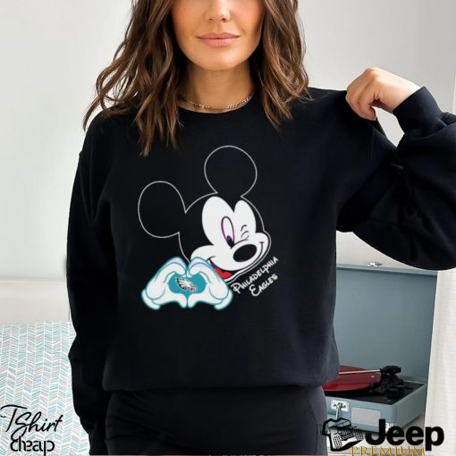 Mickey Mouse Love Philadelphia Eagles Logo Shirt