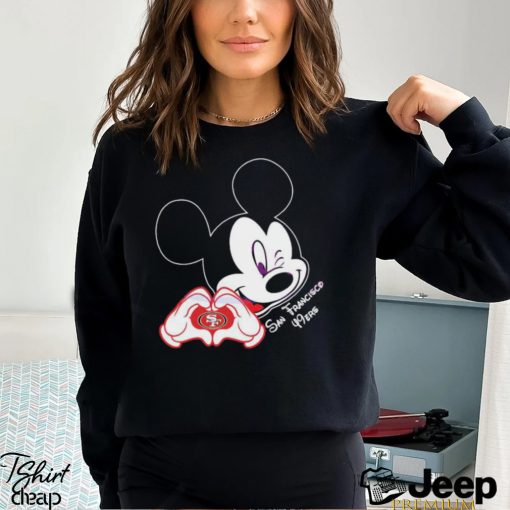 Mickey Mouse Love San Francisco 49ers Logo Shirt