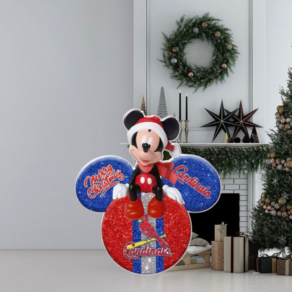 Mickey Mouse Merry Christmas St. Louis Cardinals Ornament- – teejeep
