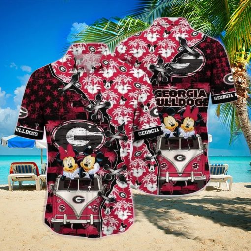 Mickey Mouse NCAA Georgia Bulldogs UGA Hawaiian Shirt