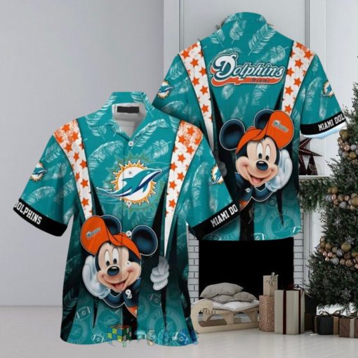 Mickey Mouse NFL Miami Dolphins Hat Tropical Hawaiian Shirt