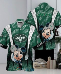 Mickey Mouse NFL New York Jets Hat Tropical Hawaiian Shirt