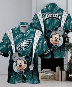 Mickey Mouse NFL Philadelphia Eagles Hat Tropical Hawaiian Shirt