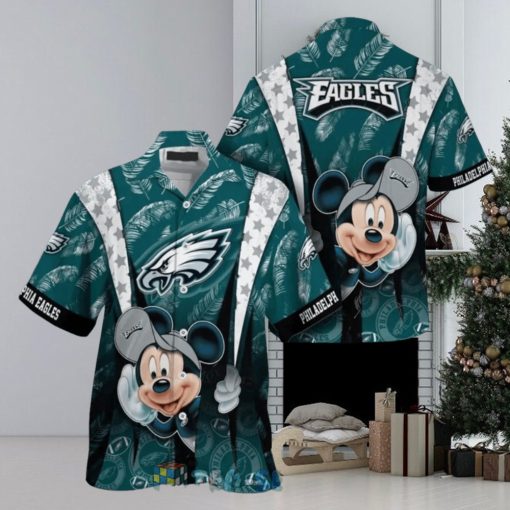 Mickey Mouse NFL Philadelphia Eagles Hat Tropical Hawaiian Shirt