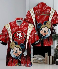 Mickey Mouse NFL San Francisco 49ers Hat Tropical Hawaiian Shirt