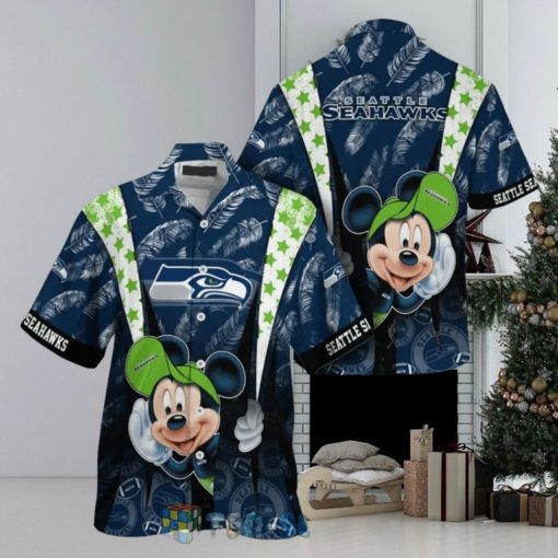 Mickey Mouse NFL Seattle Seahawks Hat Tropical Hawaiian Shirt